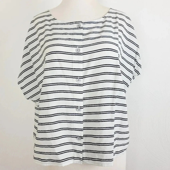 CAbi Sail Away Striped Blouse Size M - Picture 1 of 6